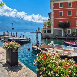 Limone Boote am Gardasee