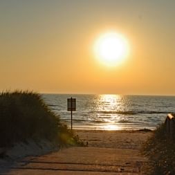 Sunset at a beach of the Baltic Sea