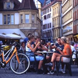 Velofahren in der Stadt Neuchatel