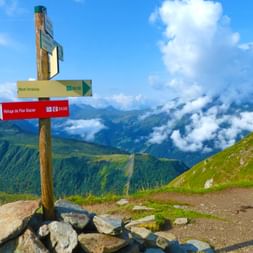 Signpost at the Tour du Mont Blanc