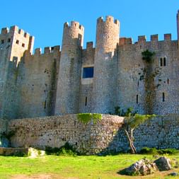 Eine imposante Burg in dem Ort Obidos