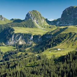 Wonderful panorama in the Gantrisch Nature Park. Three parks tour. Hiking holidays with Eurotrek.