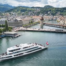 A bird's eye view of Lucerne. Active holidays with Eurotrek.