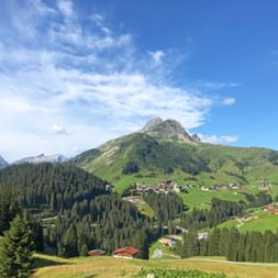Landschaft entlang des Radweges