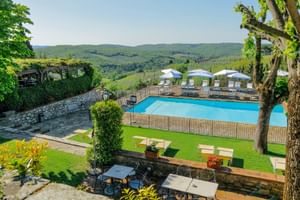Relais Vignale Radda Garten Pool