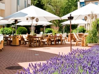 Terrasse des Hotel Vila Vita Rosengarten