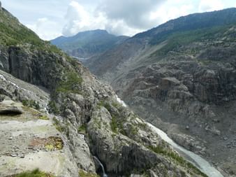 Berglandschaft im Aletschtal.