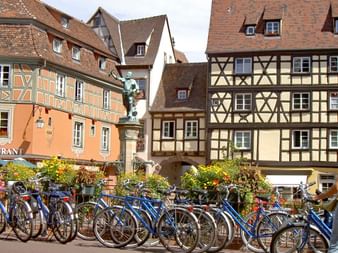 Typische Fachwerkhäuser im Elsass