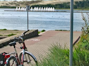 Radweg am Wasser auf der Kurischen Nehrung