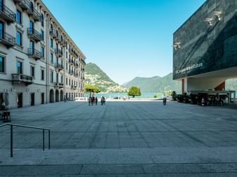 La Piazza de Lugano devant le Musée d'art et de culture.