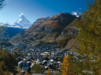 Blick auf Zermatt und das Matterhorn