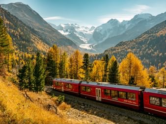 Autumn trip on the Rhaetian Railway. Hiking vacation with Eurotrek.