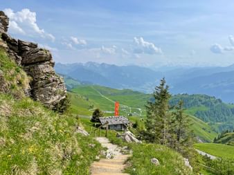 Panoramablick über die Almen des Kitzbüheler Horns