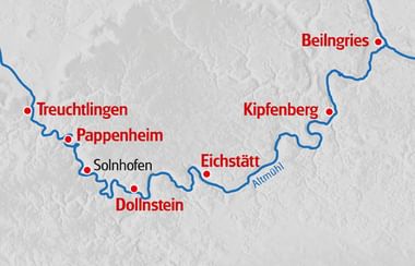 Karte Kanu Altmühltal