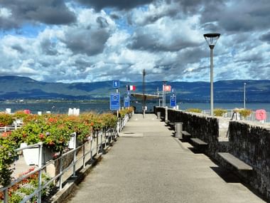Grenze zwischen der Schweiz und Frankreich.