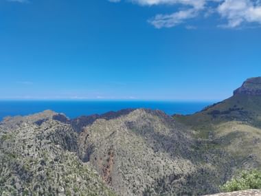 Berge mit Meerblick in Mallorca.