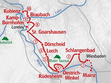 Rheinsteig Karte