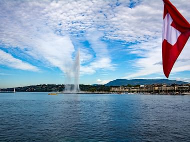 Springbrunnen im Genfersee