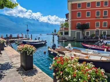 Limone Boote am Gardasee