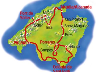 Radreise Mallorca mit Charme - Karte