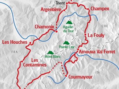 Mont Blanc - Gesamtroute