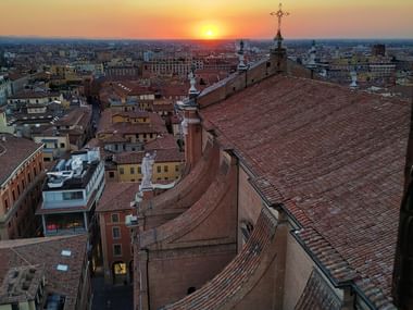 Aussicht auf die Stadt Bologna vom Dach der Kathedrale aus.