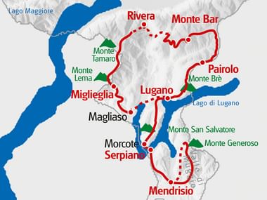 Eurotrek Karte Sentiero Lago di Lugano