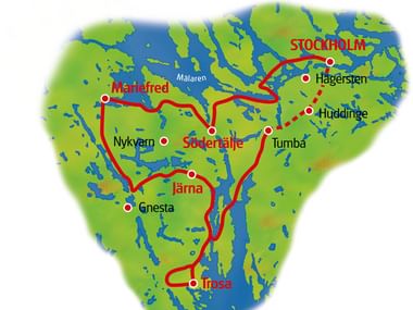 Karte Stockholm Rundfahrt
