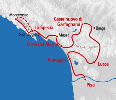 Eurotrek Karte Pisa - Cinque Terre