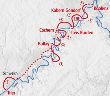 Moselsteig Wandern Karte