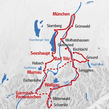 Eurotrek Karte Münchner Seen