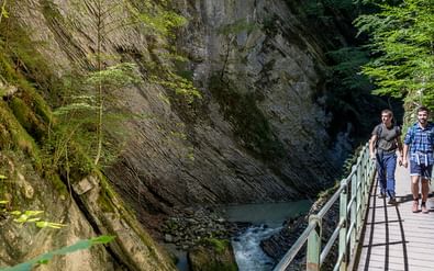 Brücke in der Jaunbachschlucht bei Broc.