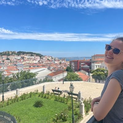 Wunderbare Blick auf Lissabon.