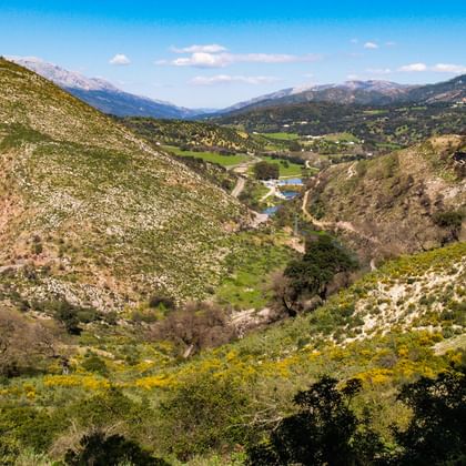 Blick in die karge Landschaft Andalusiens