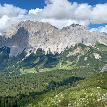 View of the Zugspitze, hiking paradise