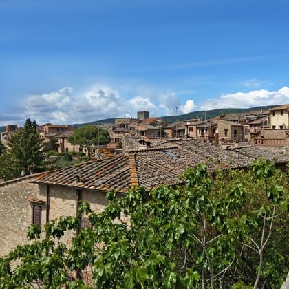 Ausblick über die Dächer von San Gimignano