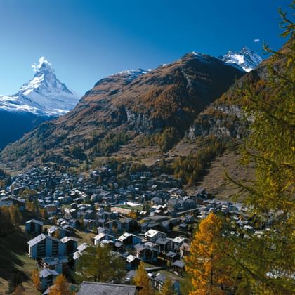 Blick auf Zermatt und das Matterhorn