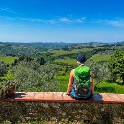 Wanderrast mit Panorama