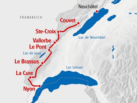 Eurotrek Karte Jura Höhenweg 