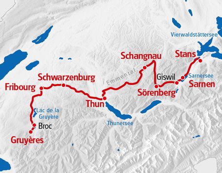 Karte Alpenpanoramaroute Bummlertour