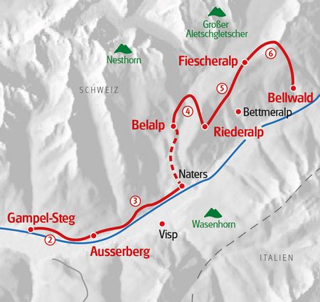 Aletsch Panorama Trail Map
