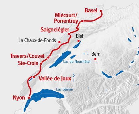 Jura Route Velo Basel-Nyon 2024