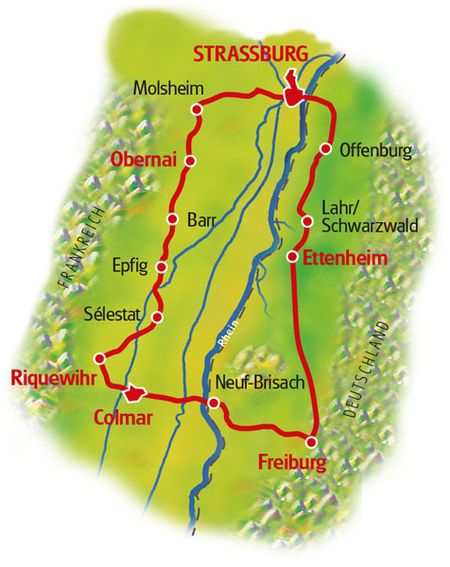 Karte Mittelelsass