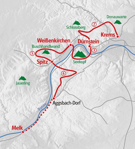 Wandern Wachau Karte