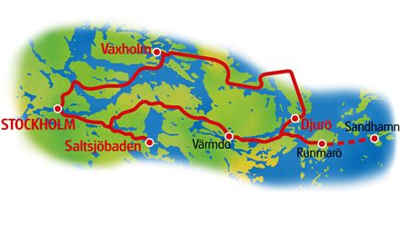 Karte Stockholm Inselhüpfen