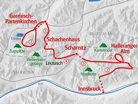 Wandern Tirolerweg Karte