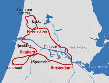 Eurotrek Karte Familienradtour Holland