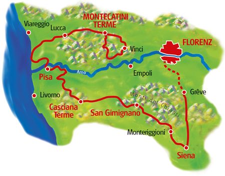 Toskana - Karte