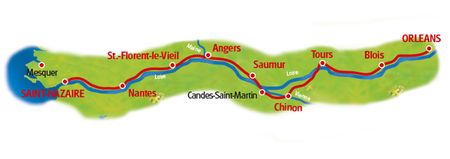 Karte Loire-Radweg
