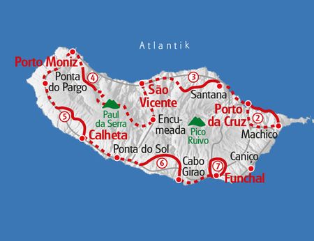Hiking Madeira Map